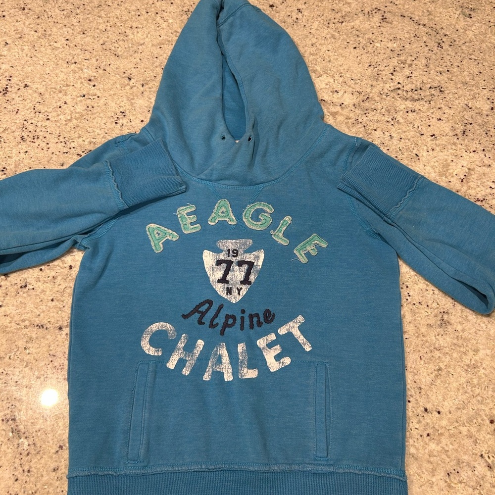 American Eagle Outfitters Blue Hoodie Sweatshirt